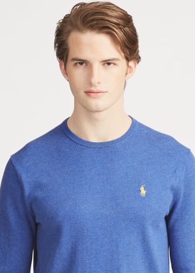 Sueter Polo Ralph Lauren Hombre Azules - Cotton Crewneck - KCEJT7624